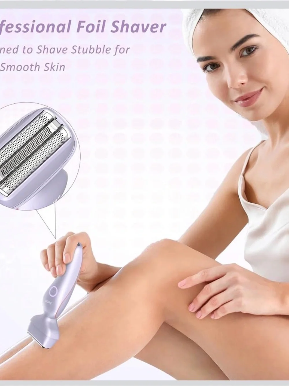Lavender Electric Shaver for Women - Cordless Personal Trimmer